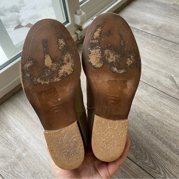 Zara Tan Suede  Wedge Boots - Picture 10 of 14